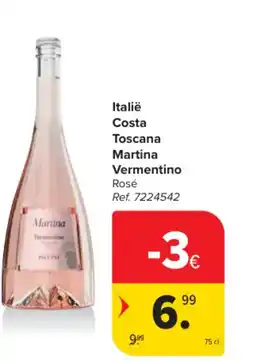 Carrefour Market Italië Costa Toscana Martina Vermentino aanbieding