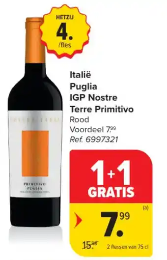 Italië Puglia IGP Nostre Terre Primitivo