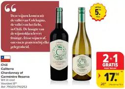 Carrefour Market Chili Caliterra Chardonnay of Carménère Reserva aanbieding