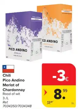 Carrefour Market Chili Pico Andino Merlot of Chardonnay aanbieding
