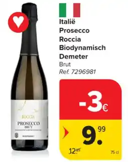 Carrefour Market Italië Prosecco Roccia Biodynamisch Demeter aanbieding