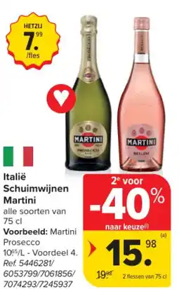 Carrefour Market Italië Schuimwijnen Martini aanbieding