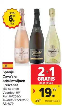 Carrefour Market Spanje Cava's en schuimwijnen Freixenet aanbieding
