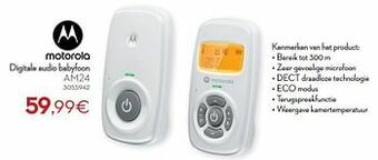 Cora Motorola digitale audio babyfoon am24 aanbieding