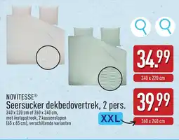 ALDI Novitesse Seersucker dekbedovertrek 2 pers. aanbieding