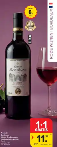 Carrefour Market Frankrijk Bordeaux Médoc Cru Bourgeois Château Saint-Bonnet aanbieding