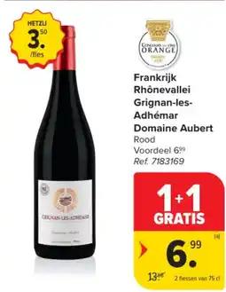 Carrefour Market Frankrijk Rhônevallei Grignan-les- Adhémar Domaine Aubert aanbieding