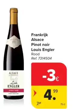 Carrefour Market Frankrijk Alsace Pinot noir Louis Engler aanbieding