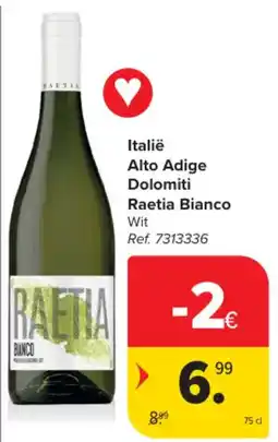 Carrefour Market Italië Alto Adige Dolomiti Raetia Bianco aanbieding