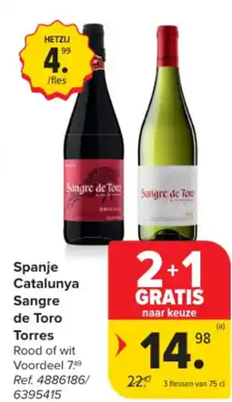 Carrefour Market Spanje Catalunya Sangre de Toro Torres aanbieding