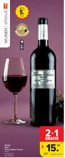 Carrefour Market Spanje Rioja Finca Vidales Crianza aanbieding