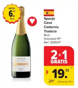 Carrefour Market Spanje Cava Codorníu Tradicio aanbieding