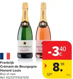 Carrefour Market Frankrijk Crémant de Bourgogne Honoré Louis aanbieding