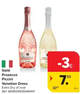 Carrefour Market Italië Prosecco Piccini Venetian Dress aanbieding