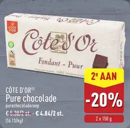 ALDI Côte D'Or Pure Chocolade aanbieding