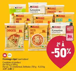 AD Delhaize Fromage râpé (sauf italien) aanbieding