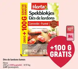 AD Delhaize Dés de lardons fumés aanbieding