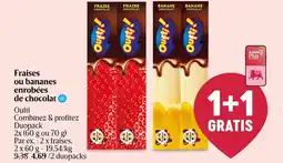 AD Delhaize de chocolat Fraises ou bananes enrobées aanbieding