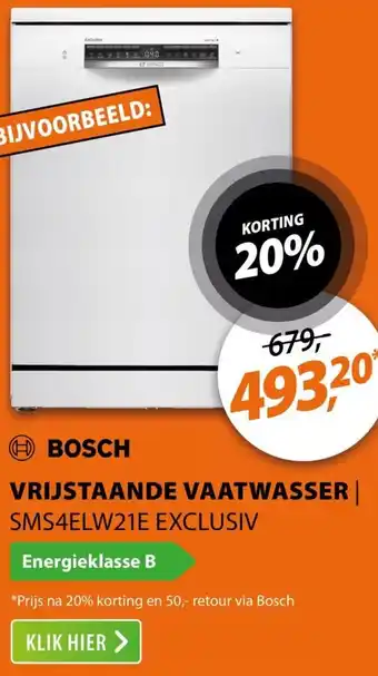 Bosch vrijstaande vaatwasser | SMS4ELW21E