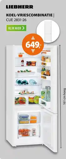 Expert Liebherr koel-vriescombinatie CUE 2831-26 aanbieding