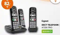 Expert Gigaset dect telefoon A735A TRIO aanbieding