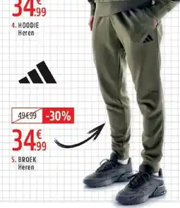 Intersport Adidas broek Heren aanbieding