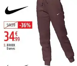 Intersport Nike Broek Dames aanbieding