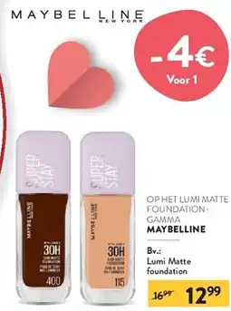 Di Maybelline lumi matte foundation aanbieding