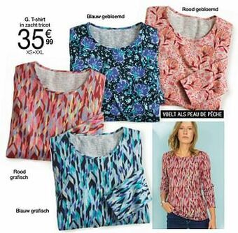 Damart T-shirt in zacht tricot aanbieding