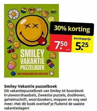 Boekenvoordeel Smiley vakantie puzzelboek aanbieding