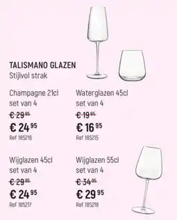 Freetime Talismano glazen aanbieding