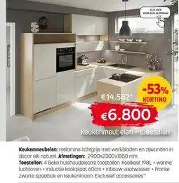 BE-Okay Keukenmeubelen + toestellen aanbieding