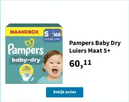 Plein.nl Pampers baby dry luiers maat 5+ aanbieding