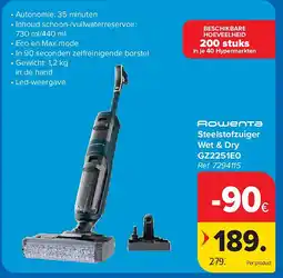 Carrefour Steelstofzuiger Wet & Dry GZ2251E0 aanbieding