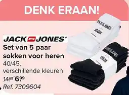 Carrefour Set van 5 paar sokken voor heren aanbieding