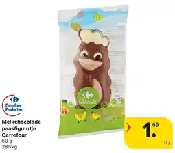 Carrefour Melkchocolade paasfi guurtje Carrefour aanbieding