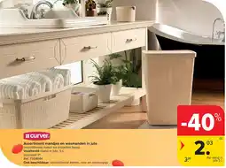 Carrefour Assortiment mandjes en wasmanden in jute aanbieding