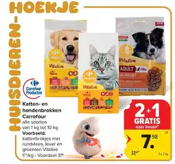 Carrefour SDIERENHOEKJE Katten- en hondenbrokken Carrefour aanbieding