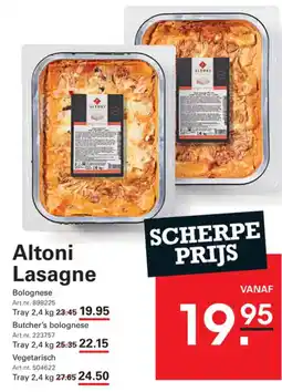 Sligro Altoni Lasagne aanbieding