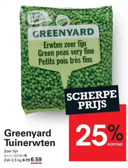 Sligro Greenyard Tuinerwten aanbieding