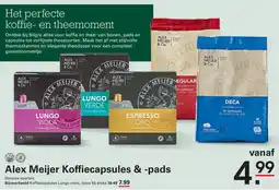 Sligro Alex Meijer Koffiecapsules & pads aanbieding