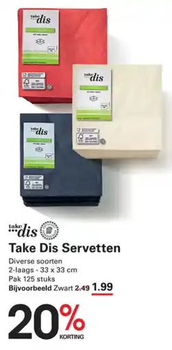Sligro Take Dis Servetten aanbieding
