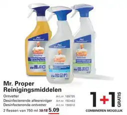 Sligro Mr. Proper Reinigingsmiddelen aanbieding