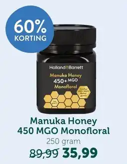 Holland & Barrett Manuka Honey 450 MGO Monofloral aanbieding
