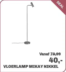 Trendhopper Vloerlamp Mikay Nikkel aanbieding