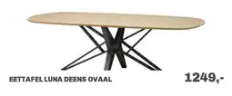 Trendhopper Eettafel luna deens ovaal aanbieding