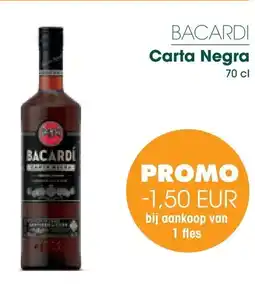 Prik en Tik Bacardi Carta Negra aanbieding