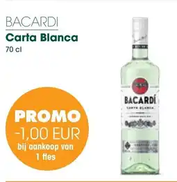 Prik en Tik Bacardi Carta Blanca aanbieding
