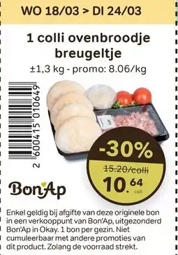 Bon Ap 1 colli ovenbroodje breugeltje aanbieding