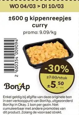 Bon Ap Kippenreepjes Curry aanbieding